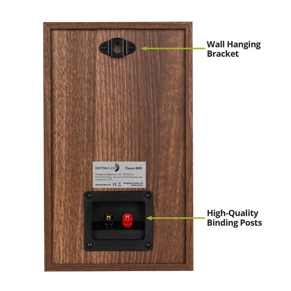 Main product image for Dayton Audio Classic B65 Bookshelf Speaker Pair Wood300-255